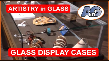 Frameless glass display cases