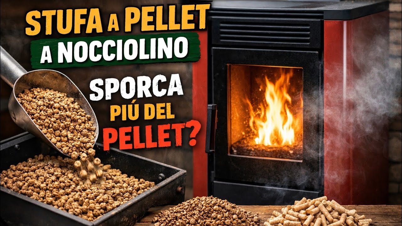 🔥🔥Stufa a pellet🚫🚫🚫, quanto sporca il nocciolino...