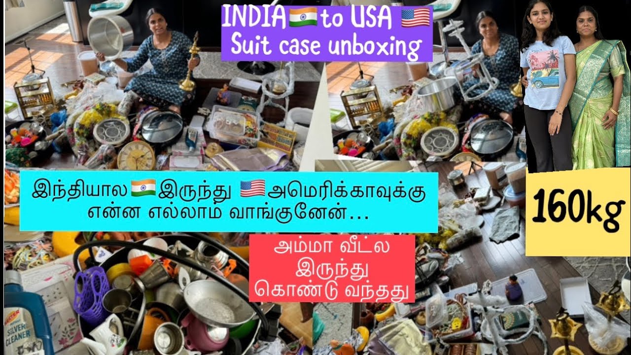 Things i bought  🔥from INDIA🇮🇳 to USA🇺🇸🛄//unboxing 160kg❌Baggage❌🔥❌##tamilvloginusa
