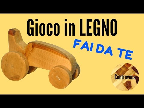 Trattore GIOCO in legno FAI DA TE