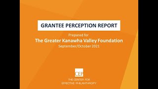 Center on Effective Philanthropy (CEP) presentation to the Board of Trustees 10/04/2021