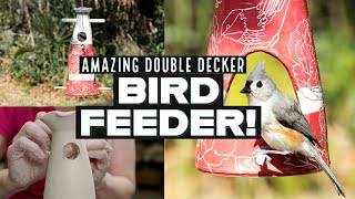 Making A Double Decker Bird Feeder! POTTERY BIRD FEEDER!