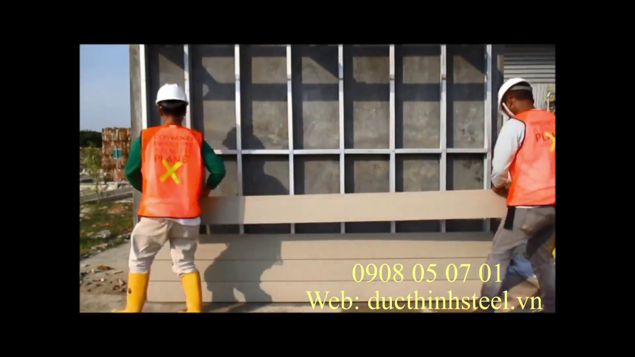 Hướng dẫn thi công tấm conwood, smartwood vân gỗ ngoài... - youtube