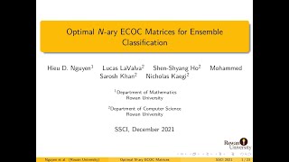 Optimal N-ary ECOC Matrices for Ensemble Classification