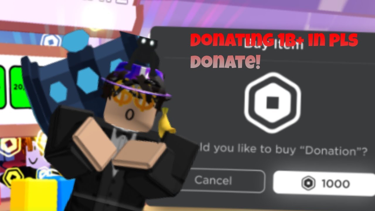 Pls donate fake donating 1b+ robux - YouTube