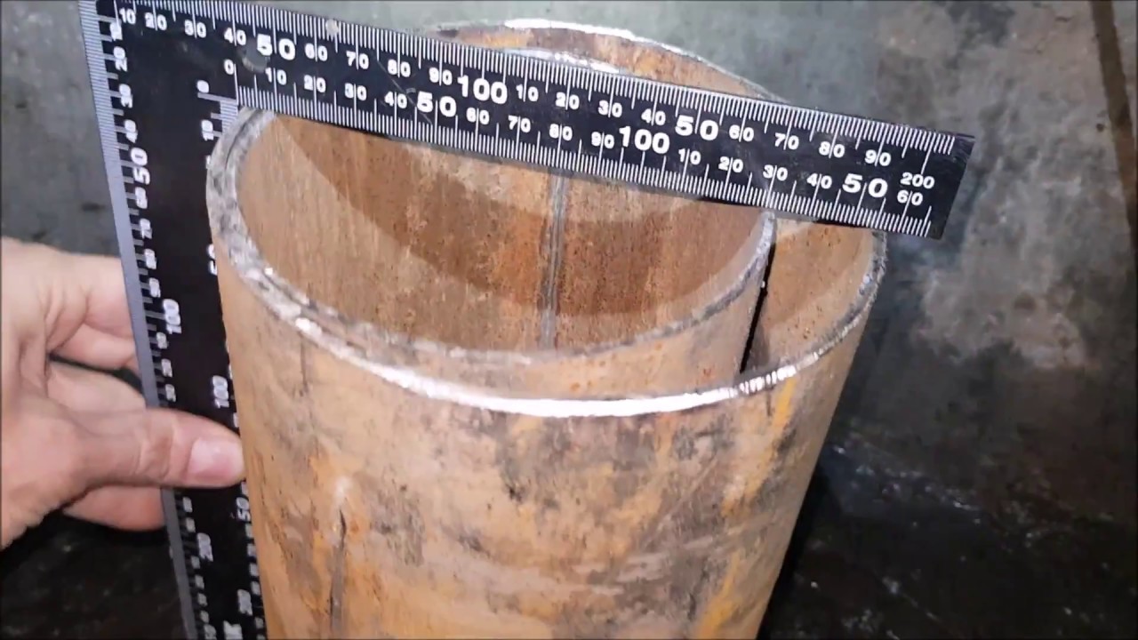 Обрезанная труба скважины. Шланг с водой замерз на морозе. - YouTube