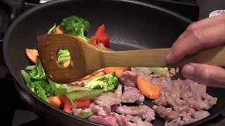 Gochujang sea salt stir fry with pork and vegs
