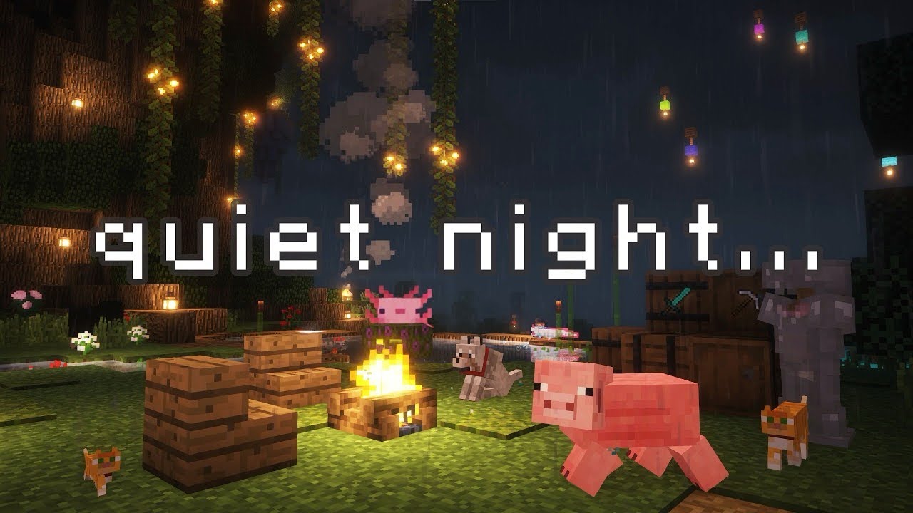 You need to sleep…. Get rest now. (Minecraft rainy vibe)