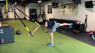 TRX Single Leg Hinge with Shoulder rotation