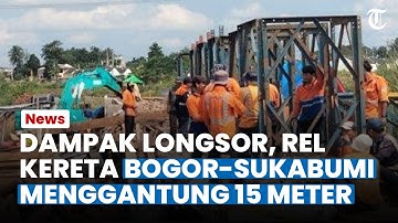 Stasiun Cicurug-Maseng Longsor, Rel Kereta Menggantung 15 Meter