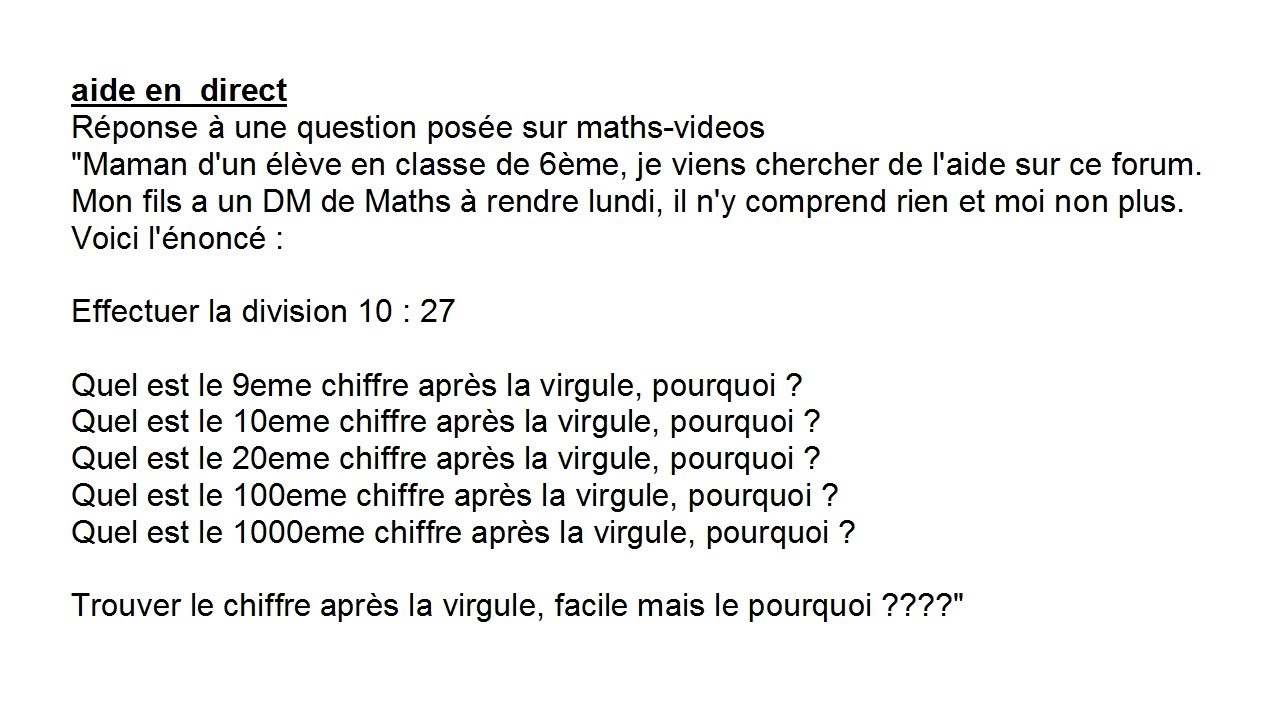 Division Euclidienne 6ème - Exercices Et Corrigés