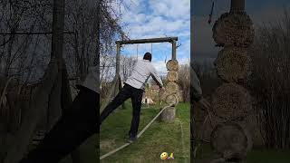 #slackline #throwingknife #throwingaxe # to juggle #ice man