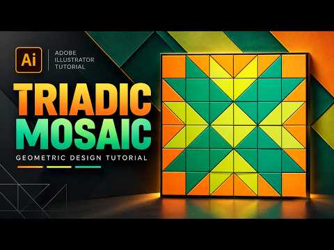 Triadic Mosaic | Geometric Design Tutorial in Adobe Illustrator
