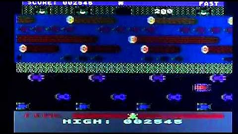 Frogger on Atari 8 bit / 65XE. Gameplay & Commentary