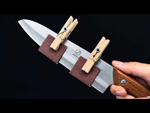 This knife-sharpening technique delivers astonishing sharpness! A tool every household needs.