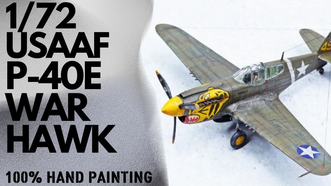 USAAF P-40E WARHAWK Brush Painting  (ENG CC) / 아카데미 1/72 P-40E 워호크 붓도색