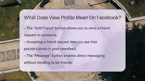 What Does View Profile Mean On Facebook? - Everyday-Networking