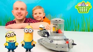 Миньономобиль с Миньонами и Даник с папой - Конструктор Mega Bloks Minion Mobile