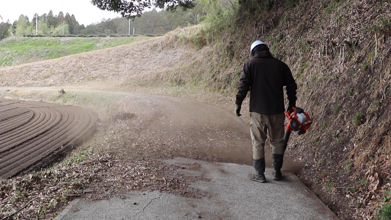 新しいエンジン式ブロワの性能はどれほどか検証して楽しむ