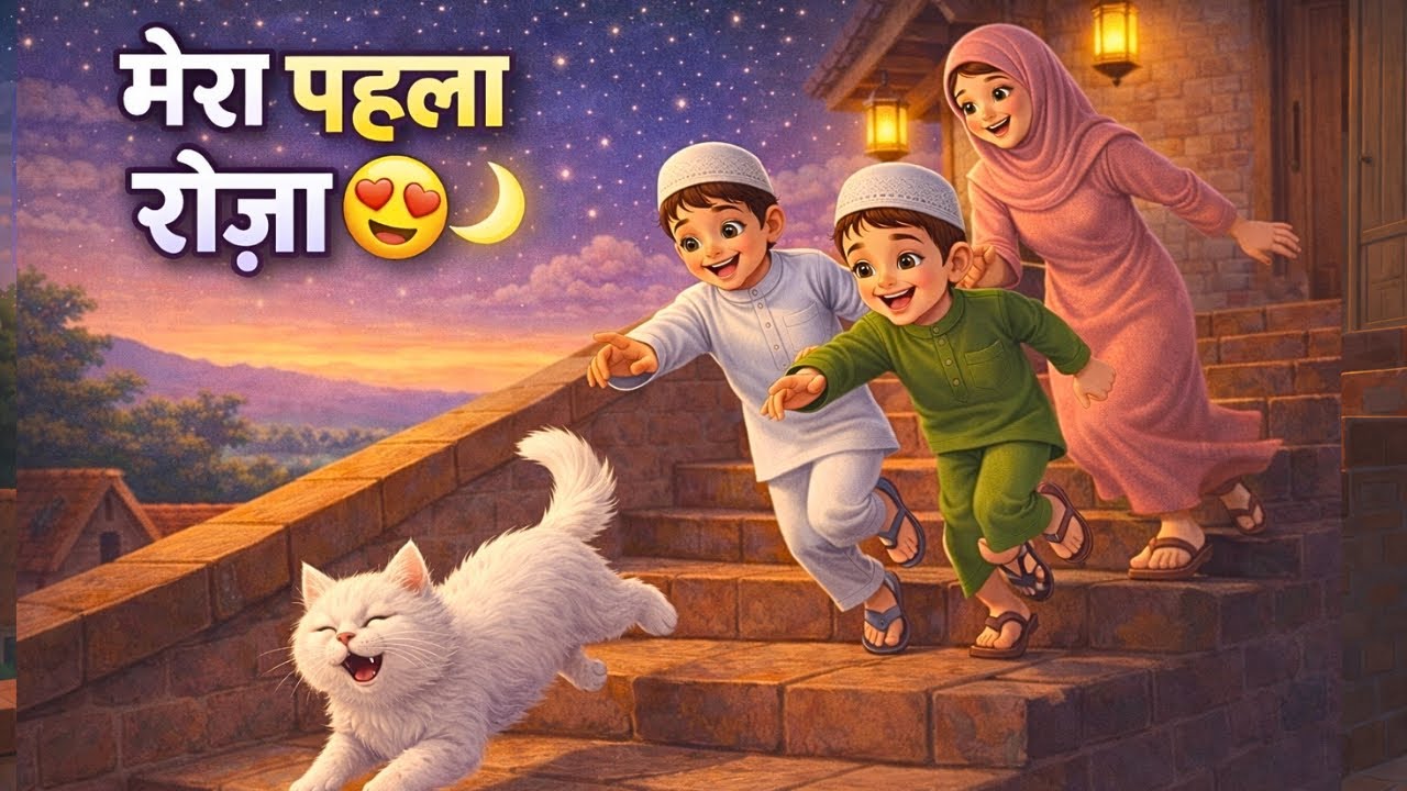 मेरा पहला रोज़ा 😍 | Cute Ramadan Story | Hindi Cartoon | Ramadan Story for Kids