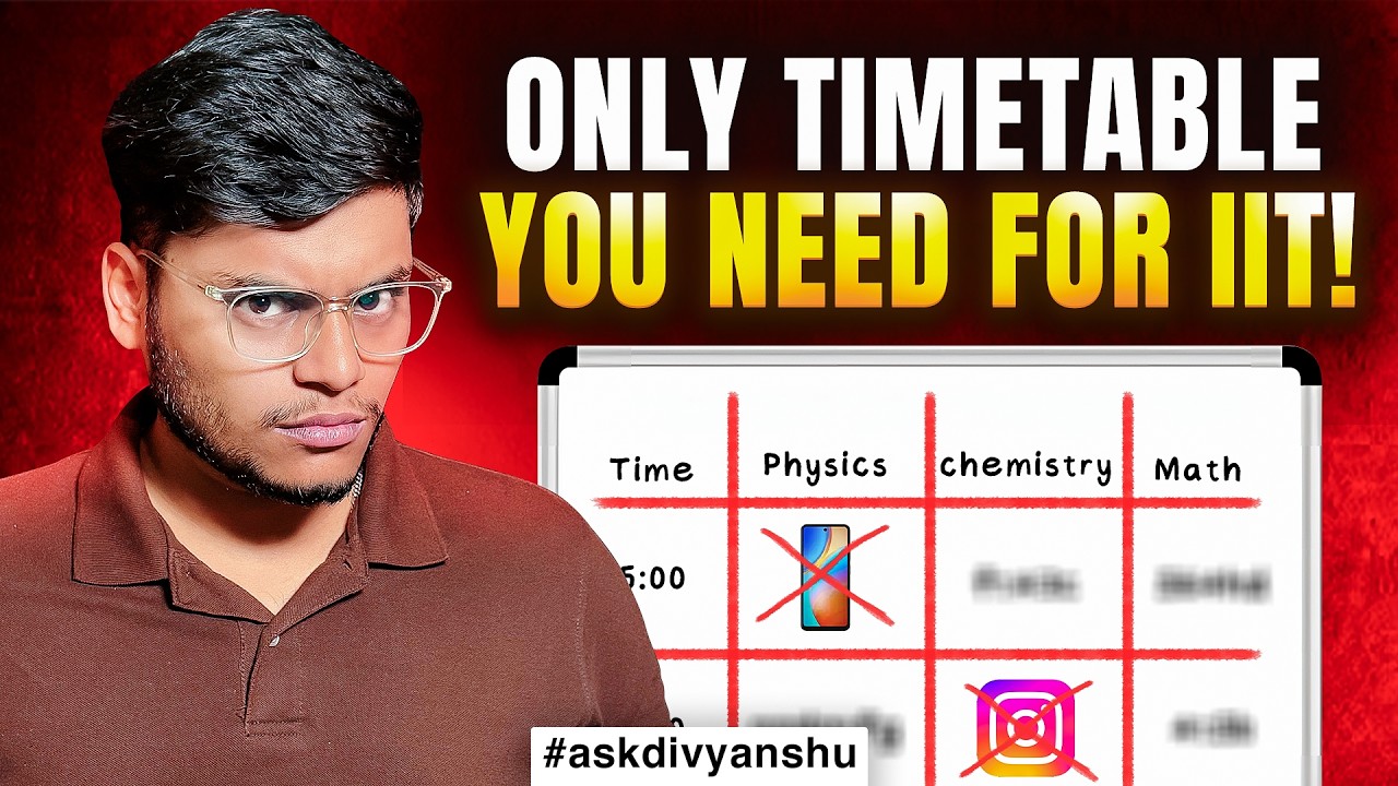 Iit Student Study Routine Get Ahead of 99% Students Using This Routine🔥| IIT JEE Preparation ...