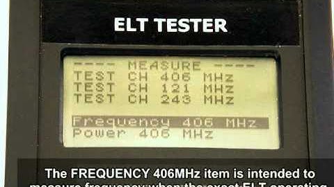 406MHz ELT Tester Operation Manual