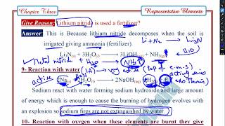 Chemical properties of alkali metals 1A