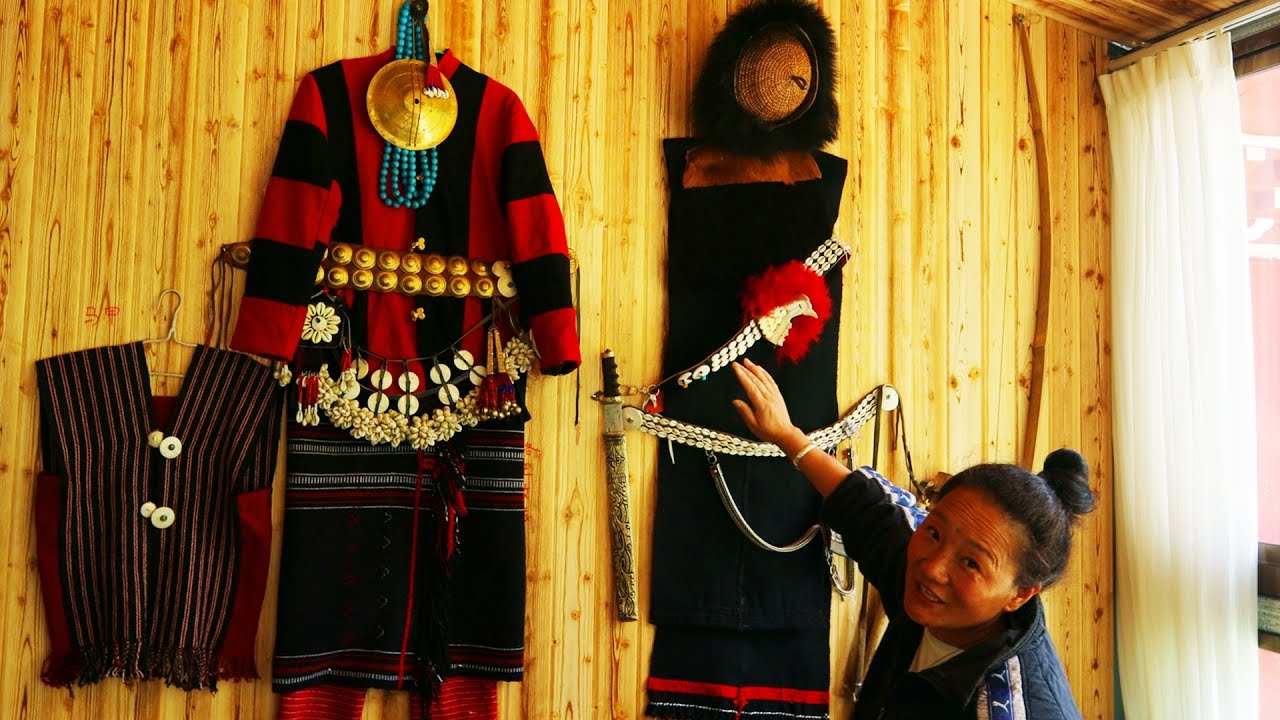【4K】Lhoba Village, the smallest minority in China, with traditional costumes.
