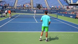 Tommy Robredo Practice US Open 2014 1/2