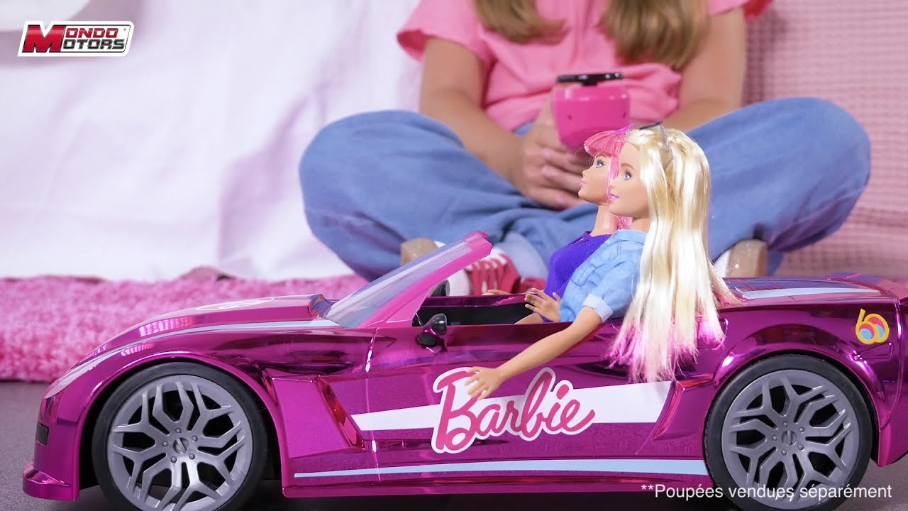 Mondo motors - voiture radiocommandee barbie dream car - 43 cm