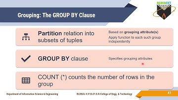 MODULE 3 Aggregate functions, Group by, Having