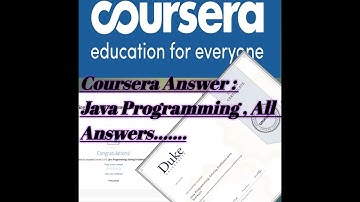 Coursera Answers: Java Programming Solving Problem with Software