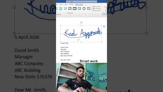 Word এ স্বচ্ছ Signature মাত্র 15 সেকেন্ডে বসানোর সহজ ট্রিক 😱 #WordTips #MSWord #OfficeWork