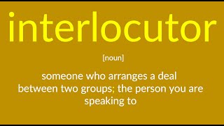 interlocutor