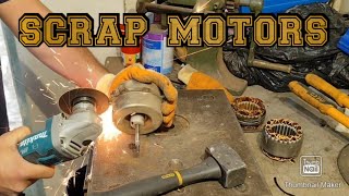 Preparing Electric Motor for Copper Scrapping...