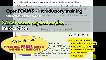 8.1 Module 8 - Advanced physics #openfoamtraining