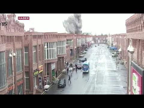 Purported missile attack on Ganja captured on video