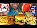 ASMR EATING FAST FOOD | JAPANESE WASABI CRAB BURGER, WASABI SHRIMP ROLL &amp; FRIES | KFC RUSSIA MUKBANG