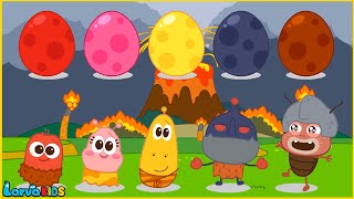 Surprise Eggs Dino Kids Songs | LarvaKids | Nursery Rhymes