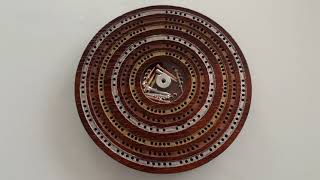 Small Round Classic Cribbage Board