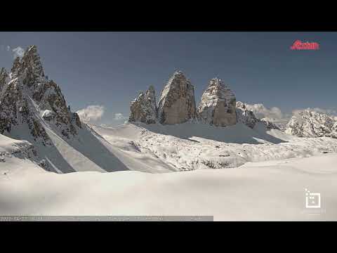 Timelapse Tre Cime di Lavaredo, Drei Zinnen Dolomites - 27 Aprile 2022