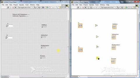 Arithmetic Operations Using LabVIEW.