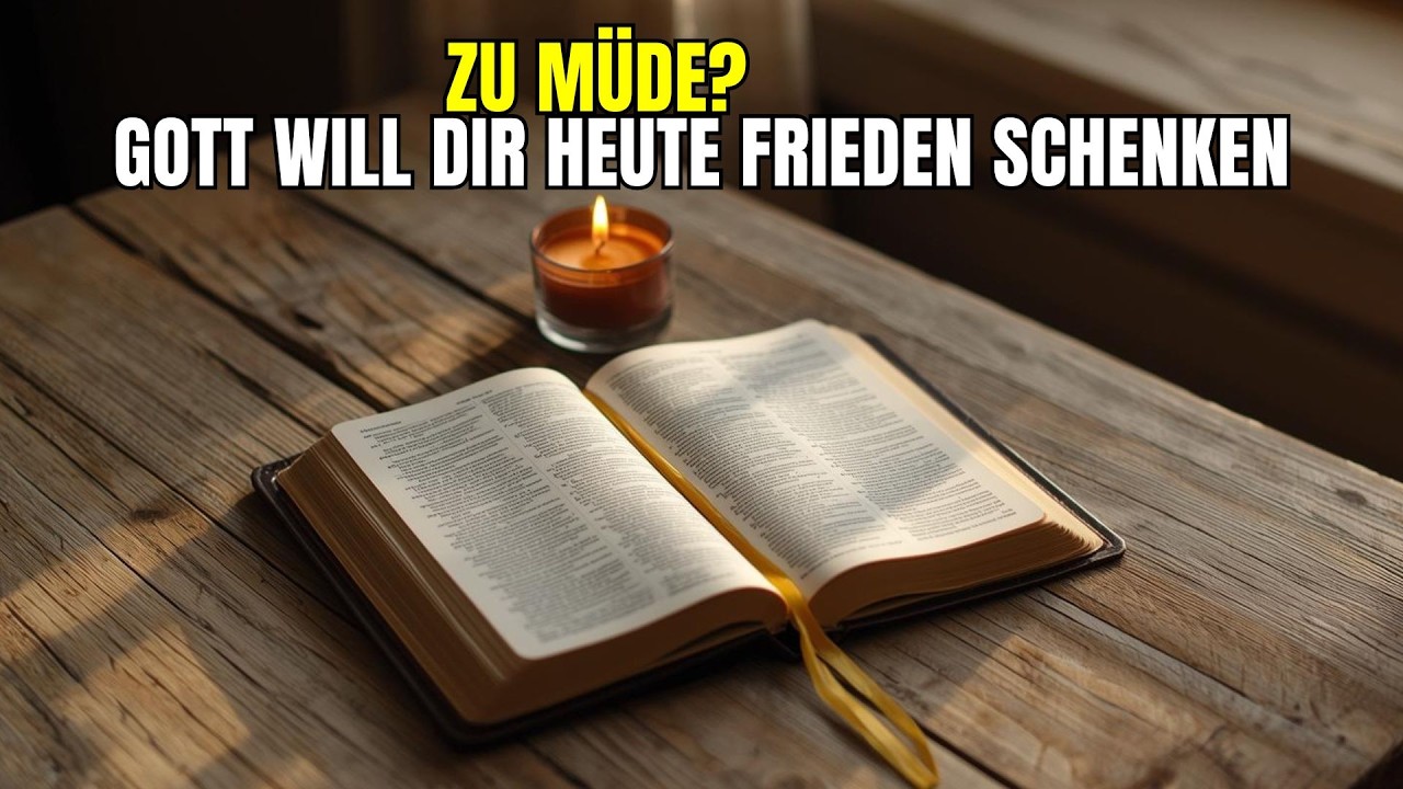 Du Bist Müde, Weil Du Alles Trägst – Gott Will Dir Heute Frieden Geben