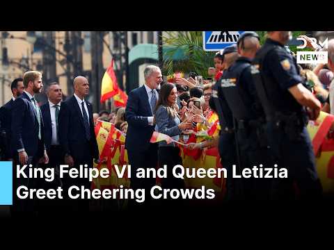 Spain's King Felipe VI and Queen Letizia Receive Grand Welcome From Crowds in Ceuta | AC1G