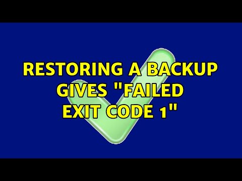Restoring a backup