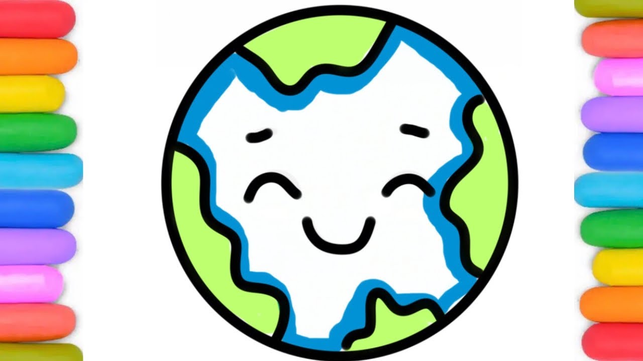 Lets draw a Earth 🌍 || How to draw Earth 🗺 🌍 for Kids and toddlers || # ...