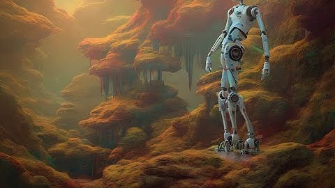 [GPT3 & Stable Diffusion 2.1 Animation] Scifi  Humanrobot  Mixed Media  Digital Art  Vibrant Colors