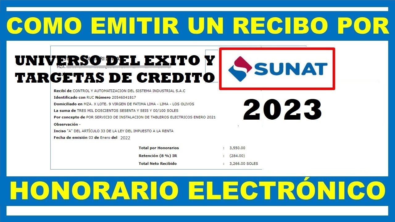 COMO EMITIR RECIBO POR HONORARIOS ELECTRONICOS 2023 - YouTube
