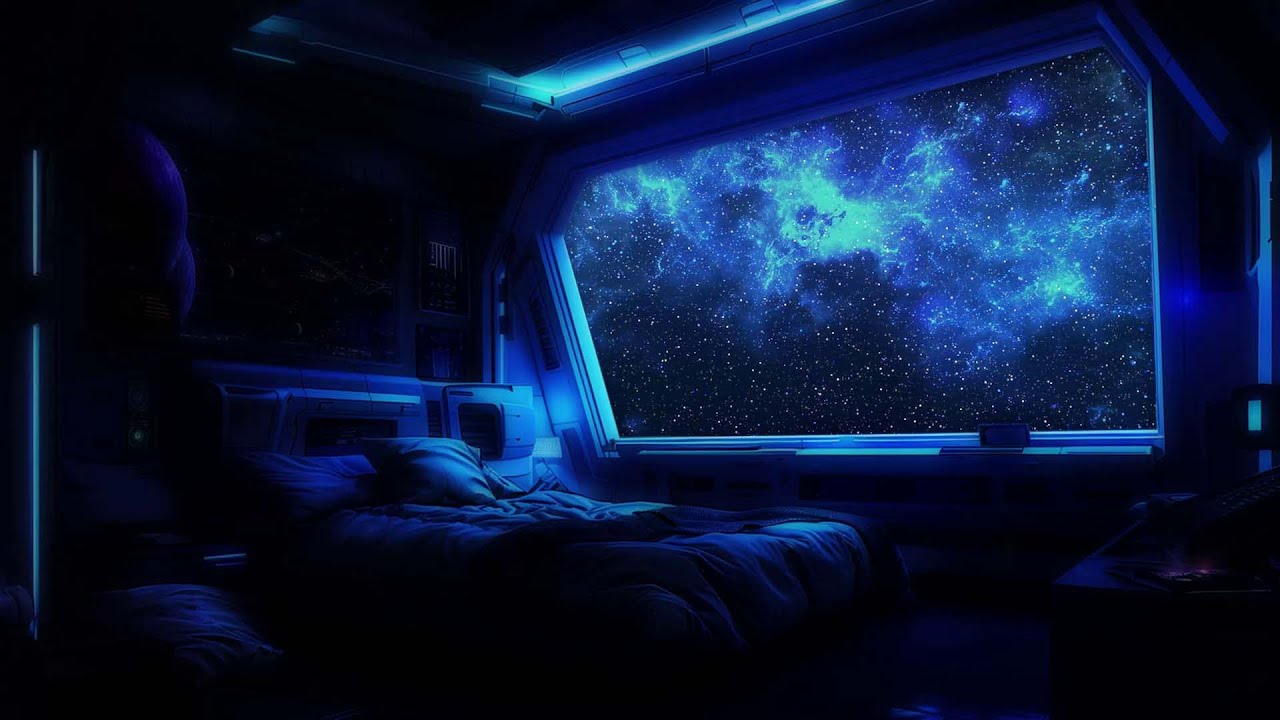 Starry Slumber | White Noise Journey in Bedroom Spaceship | Relaxing ...