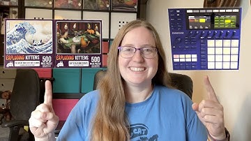 Exploding Kittens jigsaw puzzles time-lapse & stop motion with Maschine Mk3 beat making